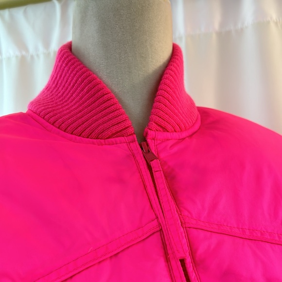 Drysdales Down Feather Nylon Puffer Jacket Coat Neon Pink Size Small - Picture 8 of 12